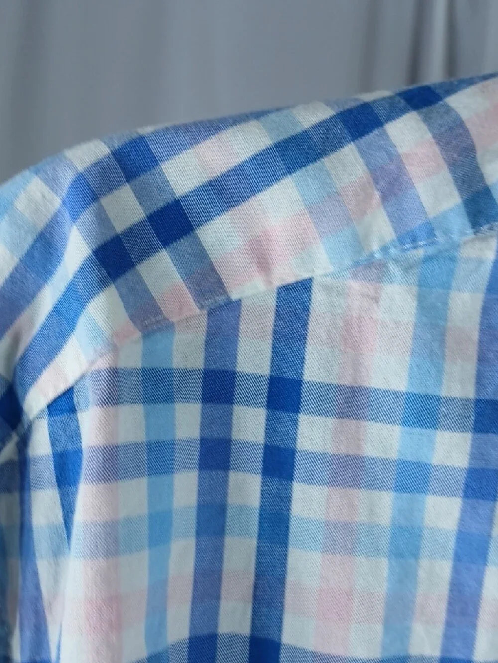 J. Crew NEW Men’s Light Blue,  pink and White Plaid cotton Dress Shirt